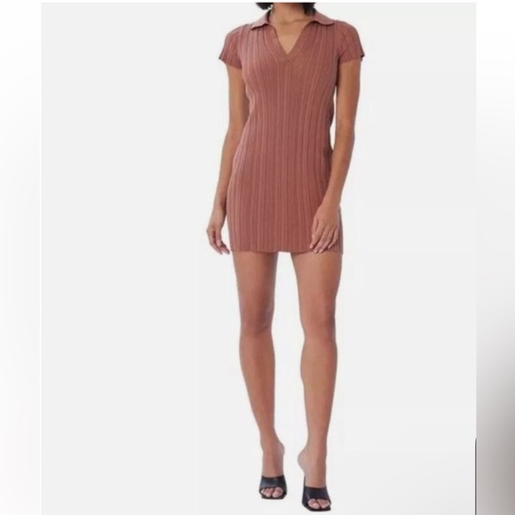 NWT Lita by Ciara Cinnamon Brown Polo Dress Size M - Picture 2 of 4